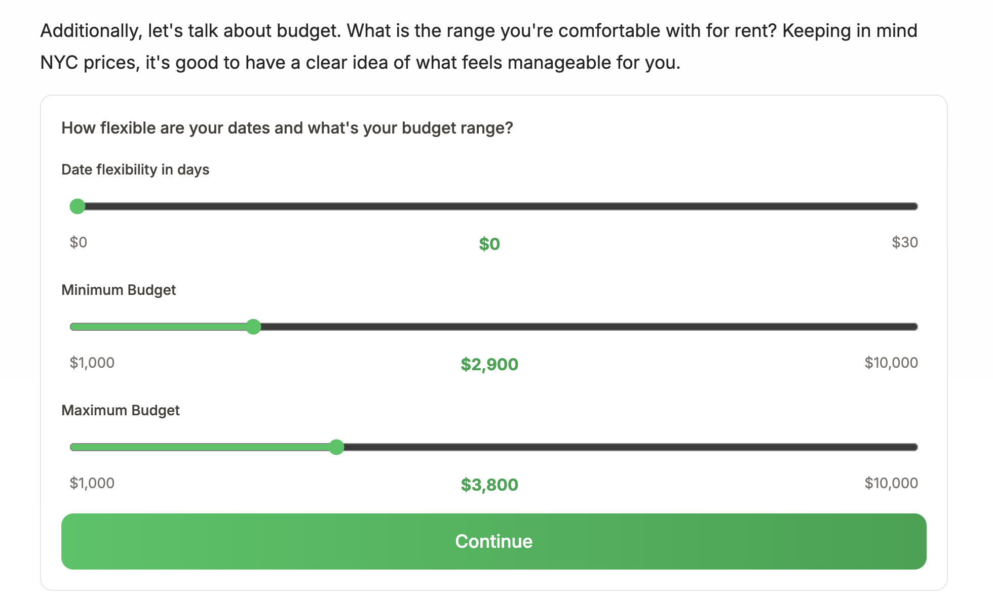 Sliders example